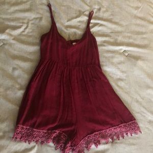 Tobi Lace fringe romper